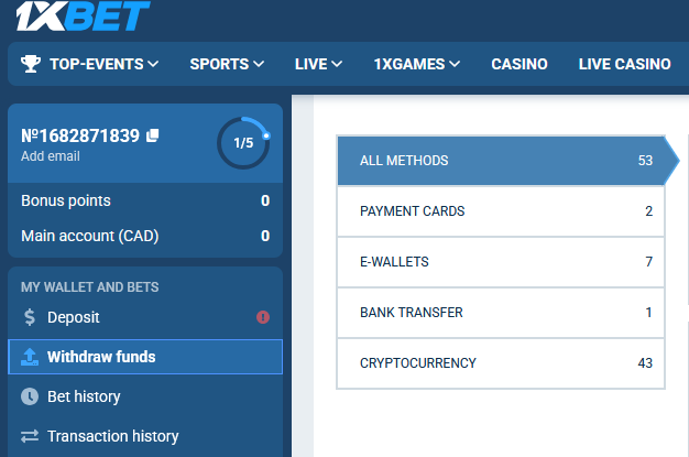 1xBet Withdrawal Time