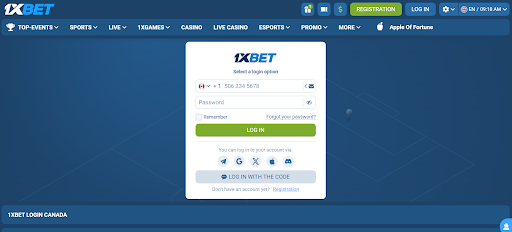 Login 1xBet
