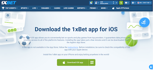 1xBet App Download Canada